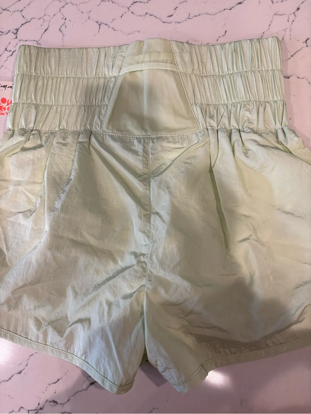 Free People Anna Mat Ruched Shorts—Whipped Lime, Sm Or Medium NWT